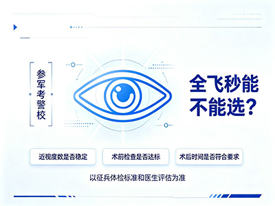 想要参军或考警校,能考虑微创全飞秒吗?