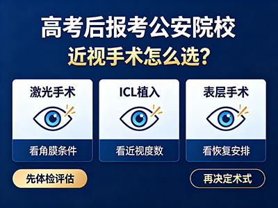 高考之后想报考公安院校近视手术如何选?